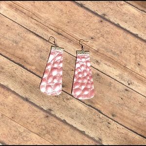 Genuine leather earrings